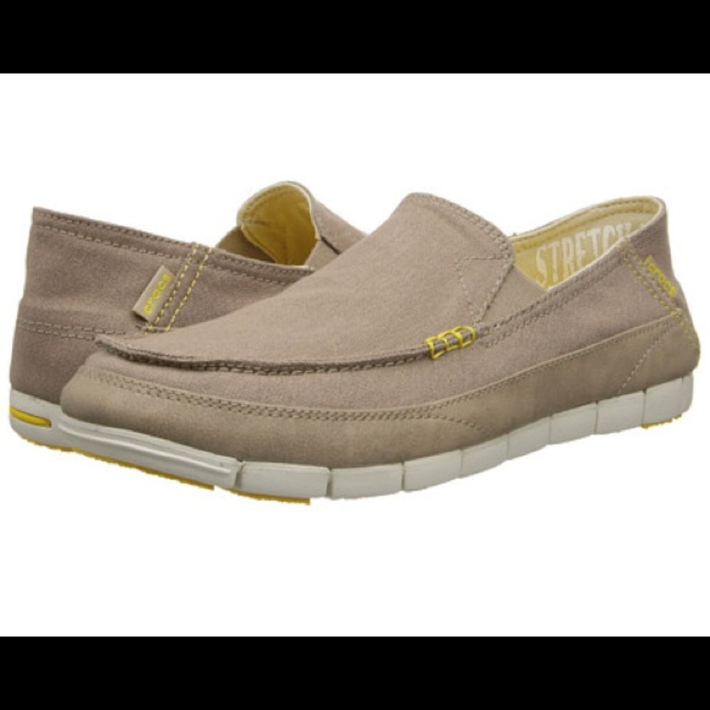 NWT Crocs Men’s Stretch Sole Loafer Tan sz 10